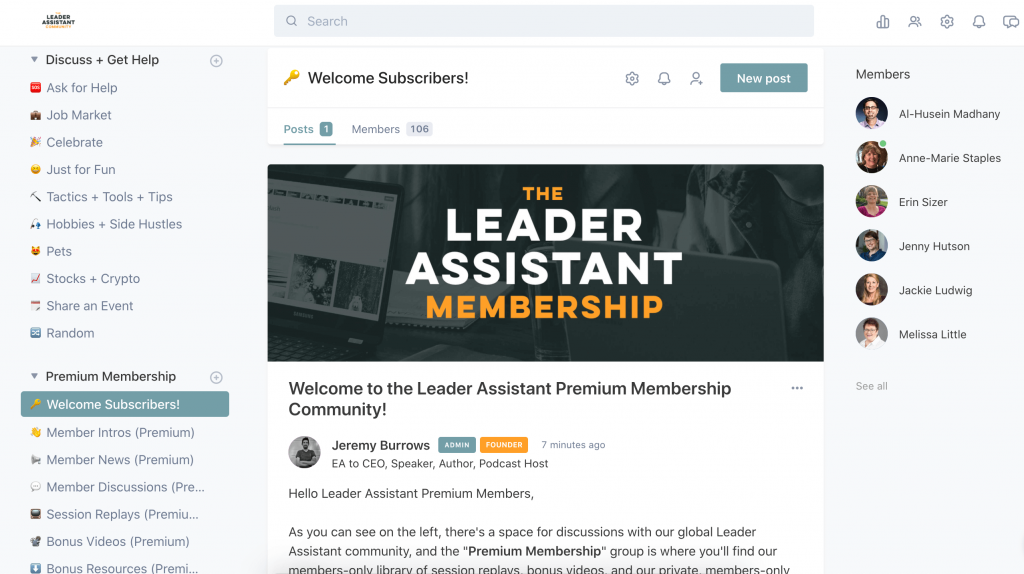 Leader Assistant Membership